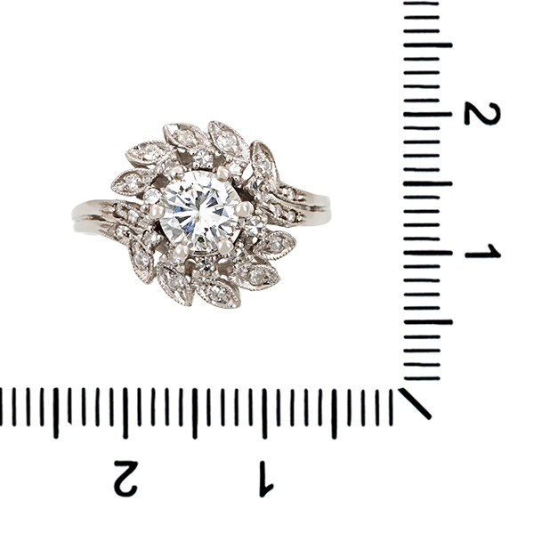 Diamantring, 18K, Weißgold, Brillant, Diamanten