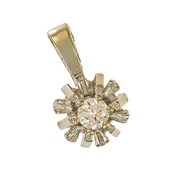 Anhänger, 14K, Weißgold, Brillant 0,10 ct