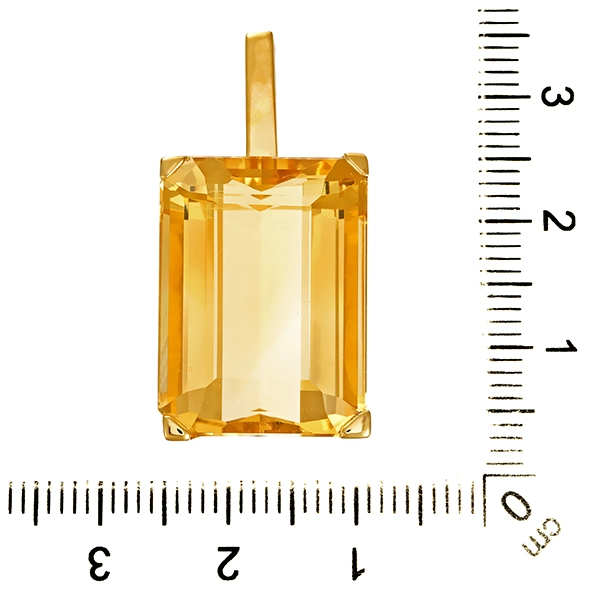 Anhänger, 18K, Gelbgold, Citrin