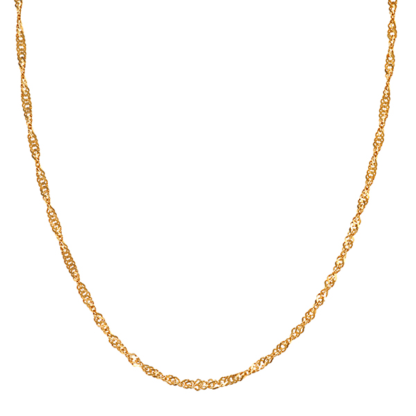 Goldkette, 18K, Gelbgold, Singapur-