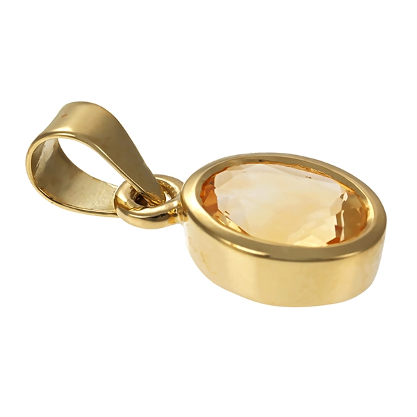 Anhänger, 14K, Gelbgold, Citrin