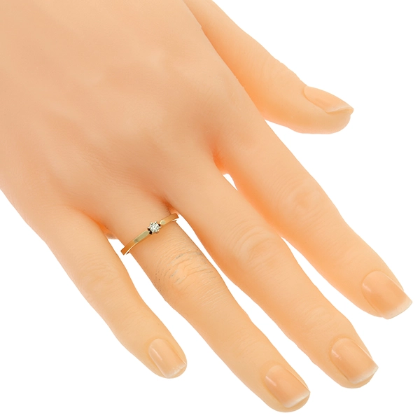 Diamantring, 14K, Gelb-/Weißgold, Brillant