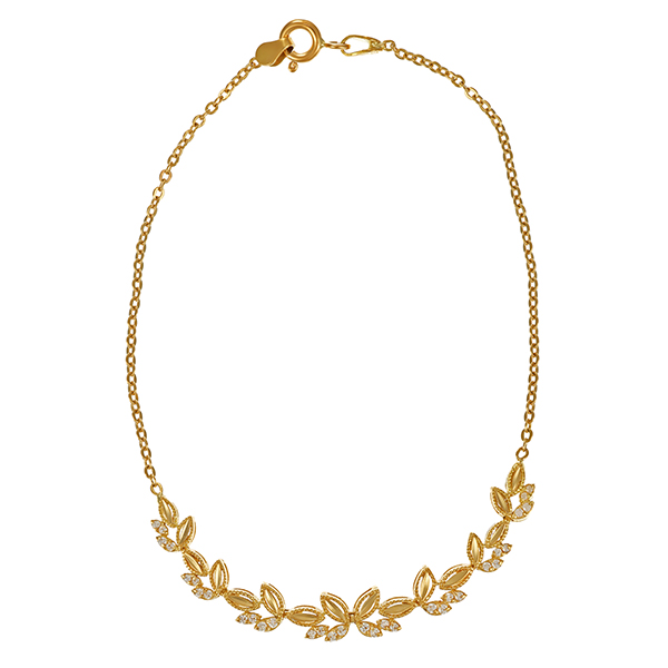 Armband, 18K, Gelbgold, Zirkonia