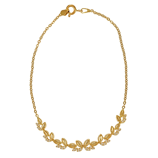 Armband, 18K, Gelbgold, Zirkonia