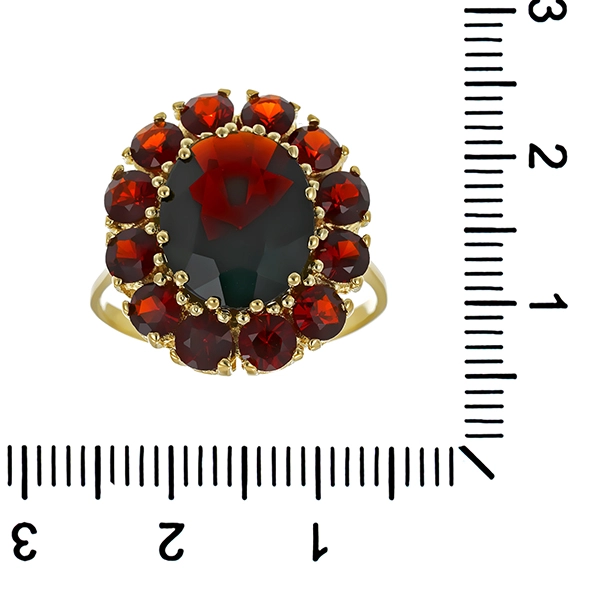 Ring, 8K, Gelbgold, Granat