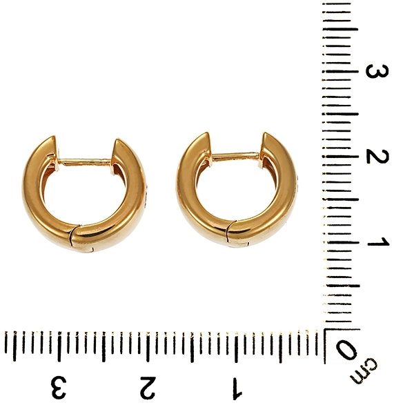 Creolen, 14K, Gelbgold, Brillanten 0,30 ct