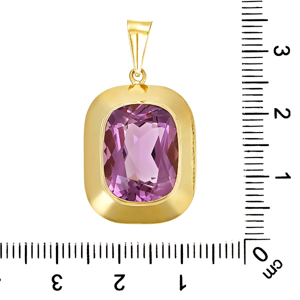 Anhänger, 14K, Gelbgold, Amethyst