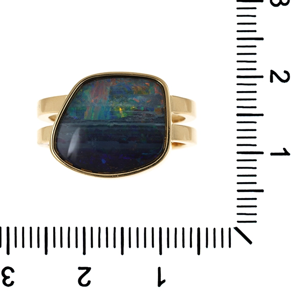 Ring, 18K, Gelbgold, Opal