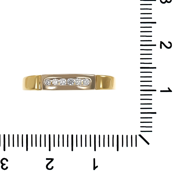 Diamantring, 18K, Gelb-/Weißgold, Brillanten