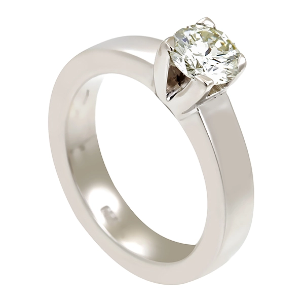 Diamantring, 18K, Weißgold, Brillant 0,75 ct