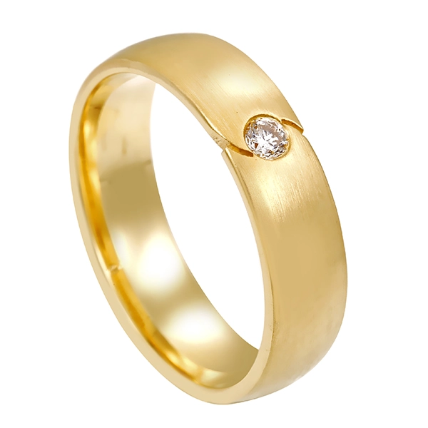 Diamantring, 14K, Gelbgold, Brillant 0,05 ct