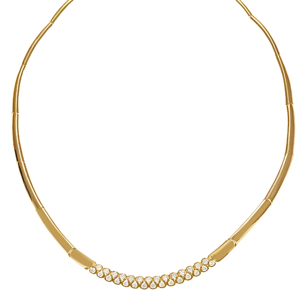 Collier, 18K, Gelbgold, Brillanten 2,30 ct