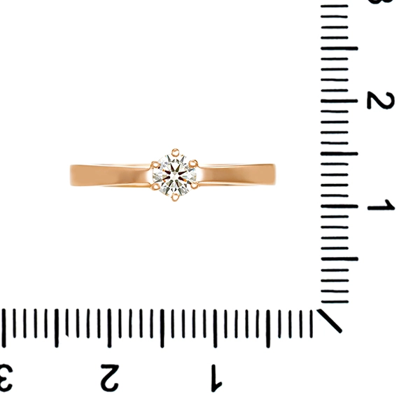 Diamantring, 18K, Rotgold, Brillant 0,25 ct