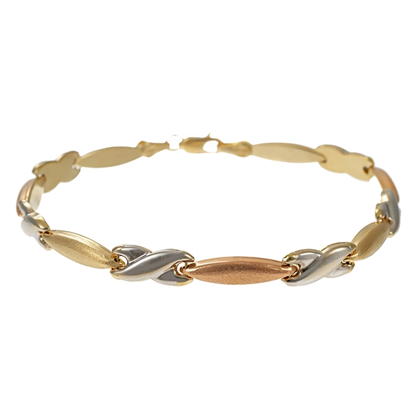 Armband, 14K, Rot-/Gelb-/Weißgold