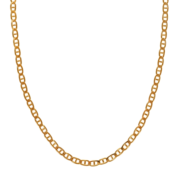 Collierkette , 18K, Gelbgold, Stegpanzer-