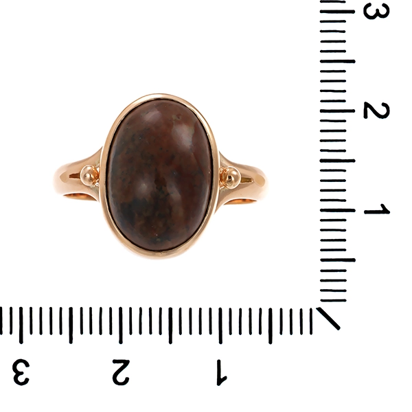 Ring, 8K, Gelbgold, Jaspis