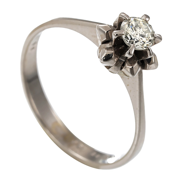 Diamantring, 14K, Weißgold, Brillant 0,25 ct