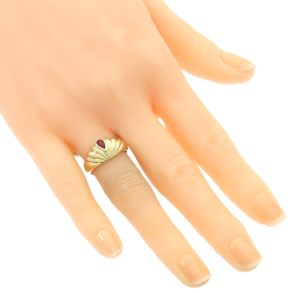 Ring, 14K, Gelbgold, Rubin