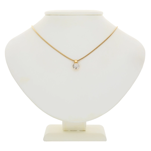 Collier, 18K, Gelb-/Weißgold, Brillant