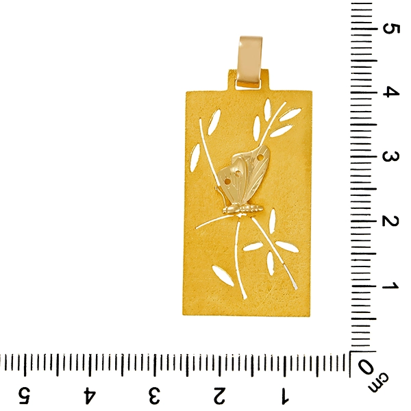 Anhänger, 18K, Gelbgold, Schmetterling