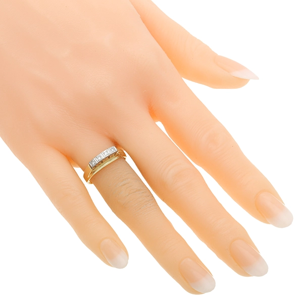 Diamantring, 14K, Gelb-/Weißgold, Diamanten