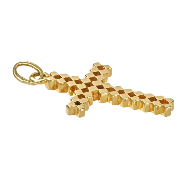 Anhänger, 14K, Gelbgold, Kreuz