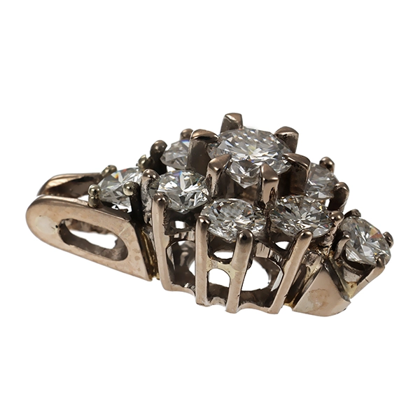 Anhänger, 18K, Weißgold, Brillanten 1,14 ct