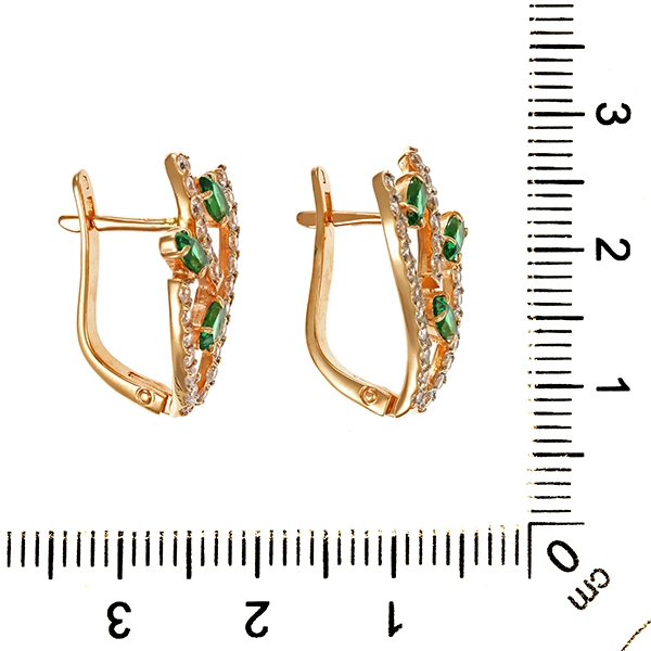 Ohrhänger, 14K, Gelbgold, Zirkonia