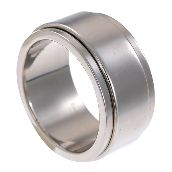 Herrenring, 14K, Weißgold, Rollring
