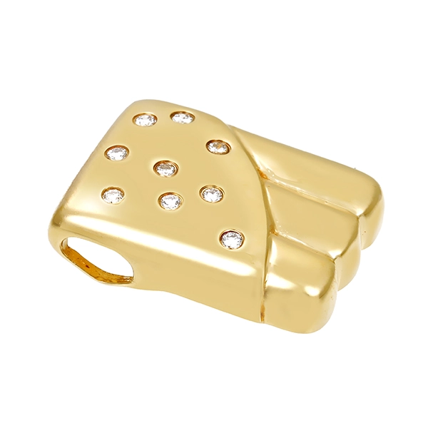 Anhänger, 14K, Gelbgold, Brillanten