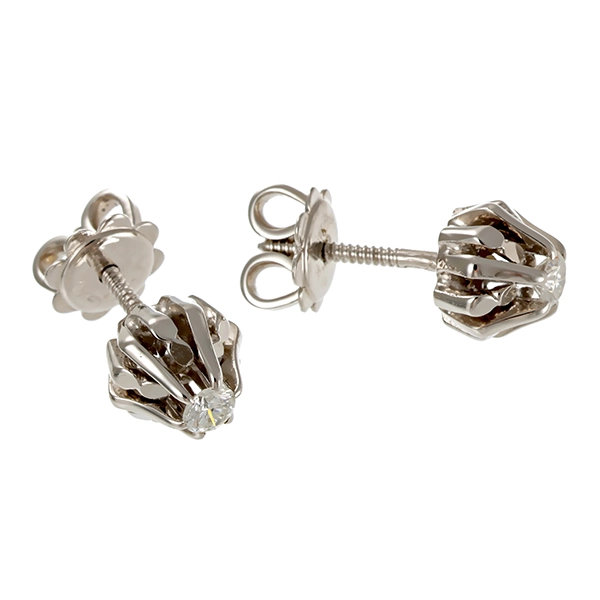 Ohrstecker, 18K, Weißgold, Brillanten