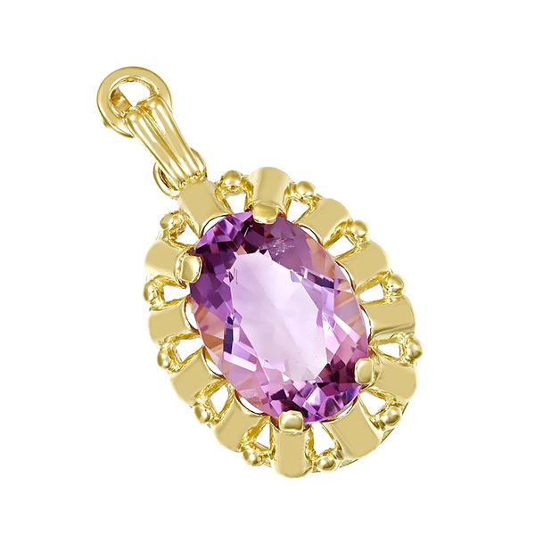 Anhänger, 14K, Gelbgold, Amethyst