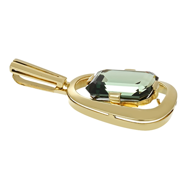Anhänger, 14K, Gelbgold, synthetischer Spinell
