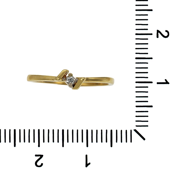 Diamantring, 14K, Gelbgold, Brillant