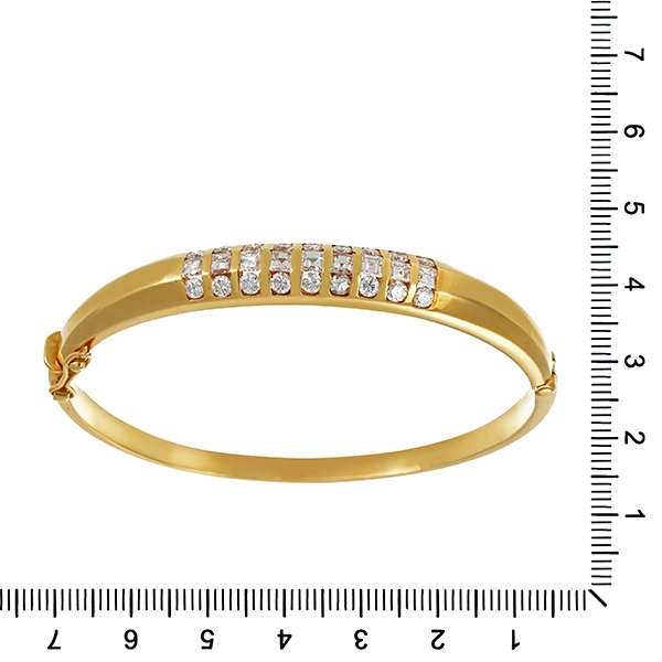 Armreif, 18K, Gelbgold, Diamant
