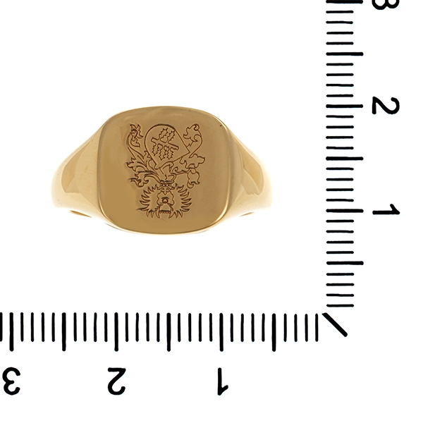 Herrenring, 18K, Gelbgold, Siegelring