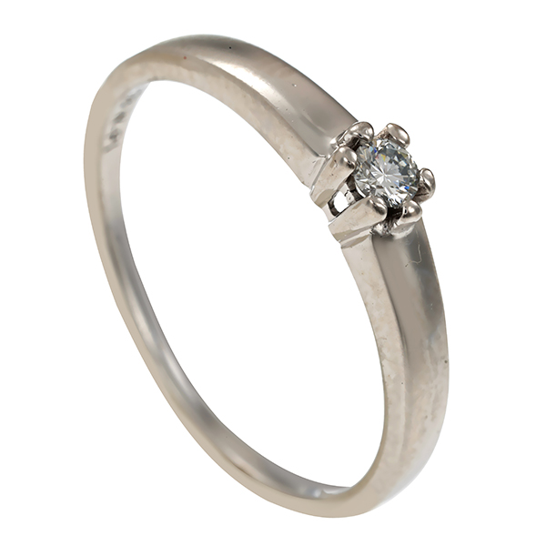 Diamantring, 8K, Weißgold, Brillant