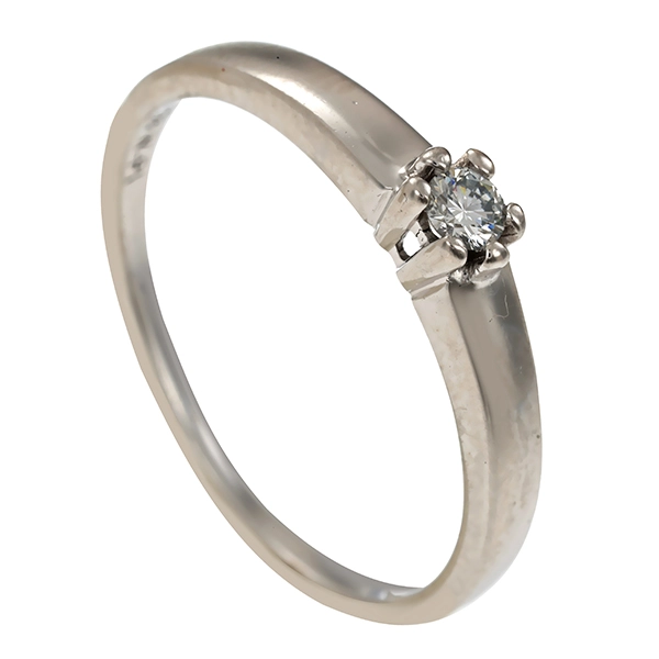 Diamantring, 8K, Weißgold, Brillant