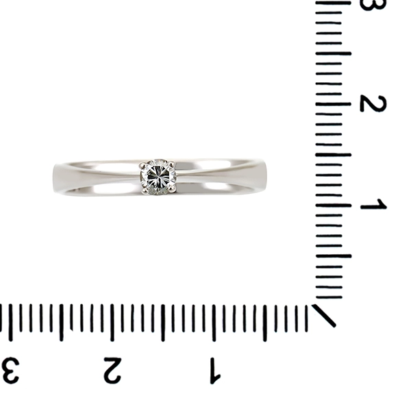 Diamantring, 18K, Weißgold, Brillant