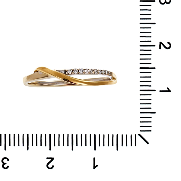 Ring, 14K, Gelb-/Weißgold, Brillant, U58