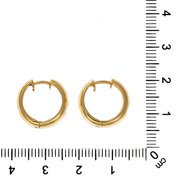 Ohrschmuck, 14K, Gelbgold, Brillanten, Creolen