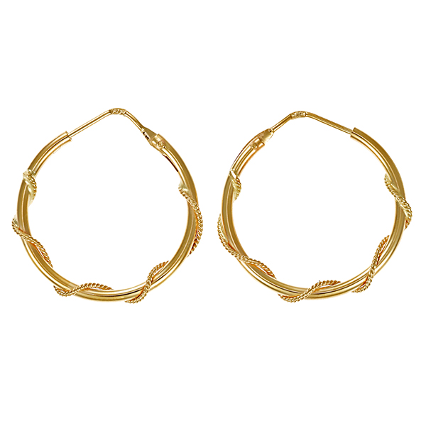 Creolen, 14K, Gelbgold