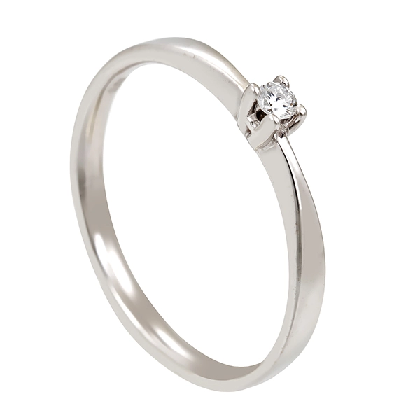 Diamantring, 14K, Weißgold, Brillant