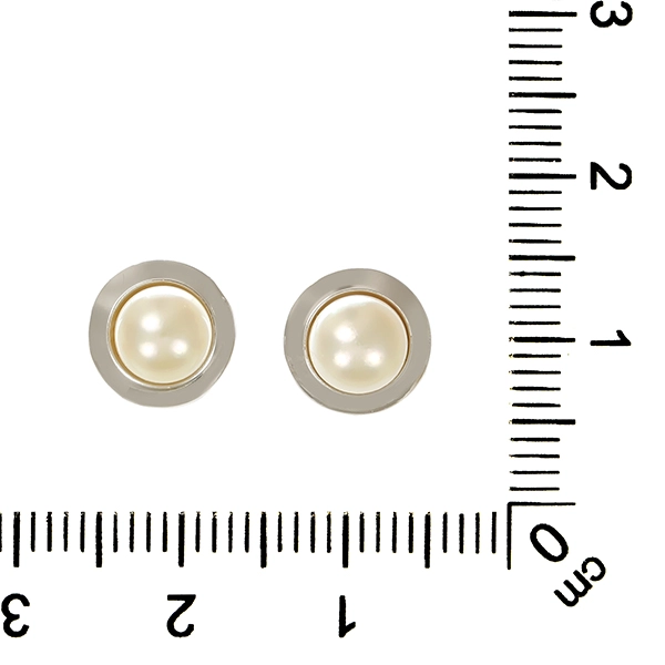 Ohrstecker, 14K, Weißgold, Zuchtperlen