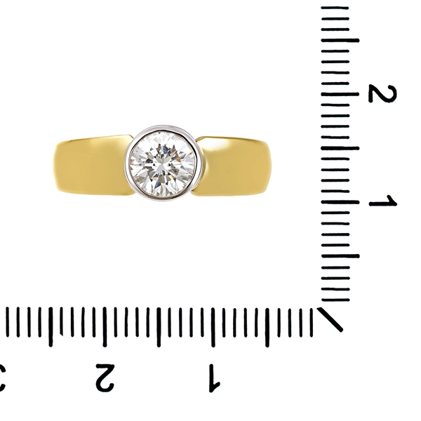 Diamantring, 14K, Gelb-/Weißgold, Brillant 0,75 ct