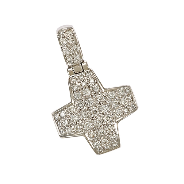 Anhänger, 18K, Weißgold, Brillanten