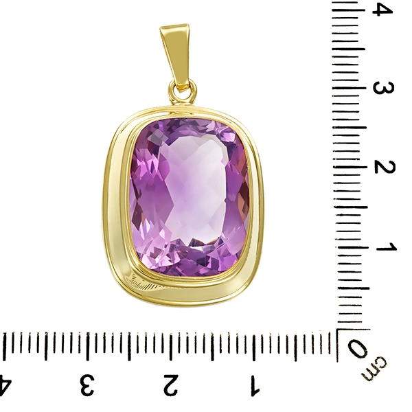 Anhänger, 14K, Gelbgold, Amethyst