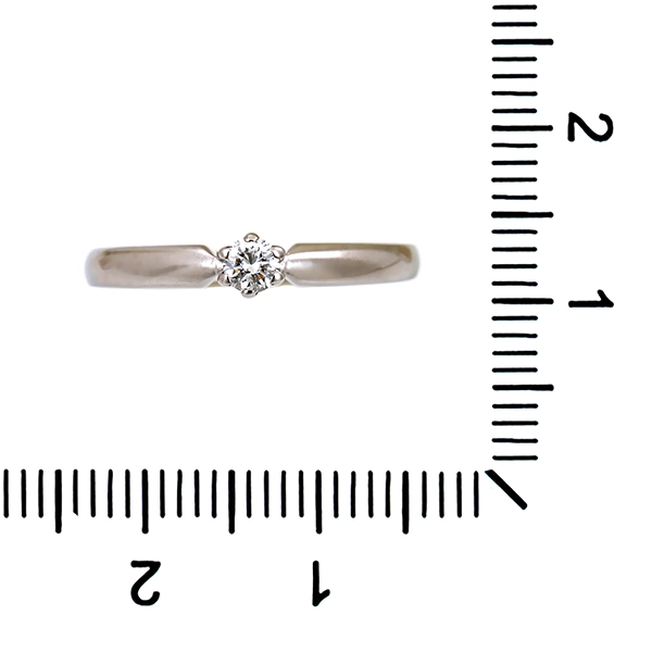 Diamantring, 14K, Weißgold, Brillant 0,10 ct