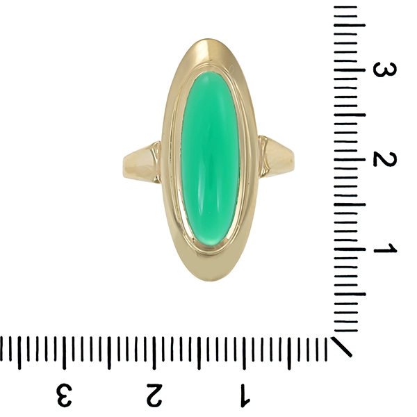 Ring, 14K, Gelbgold, Achat