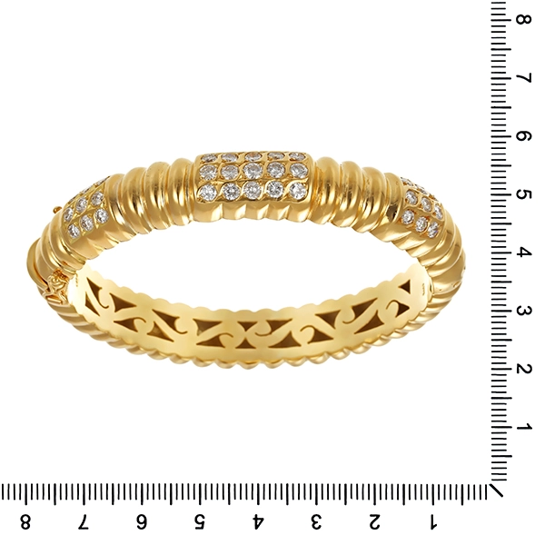 Armreif, 18K, Gelbgold, Brillanten